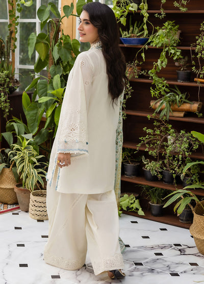 Elaf Chikankari Lawn Suits Unstitched 3 Piece EEC - 1B Pearlista