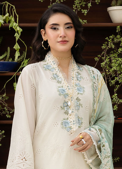Elaf Chikankari Lawn Suits Unstitched 3 Piece EEC - 1B Pearlista