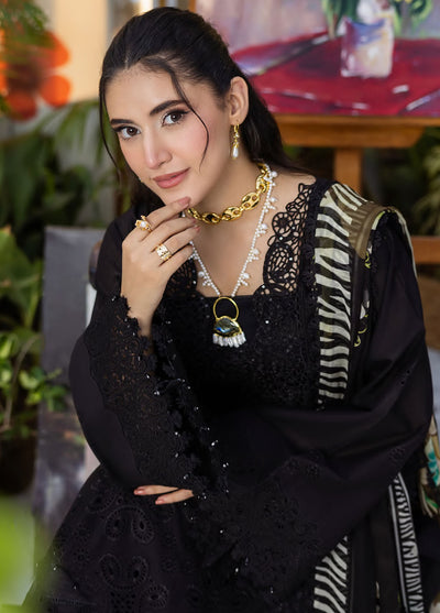 Elaf Chikankari Lawn Suits Unstitched 3 Piece EEC - 2A Queen of Dusk