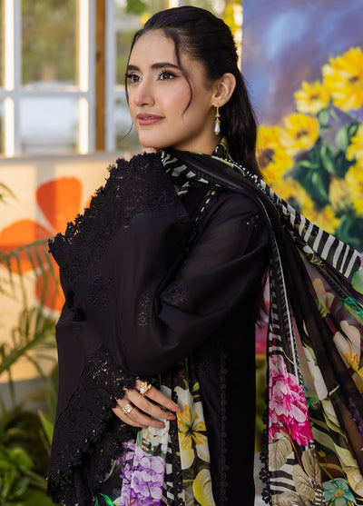 Elaf Chikankari Lawn Suits Unstitched 3 Piece EEC - 2A Queen of Dusk