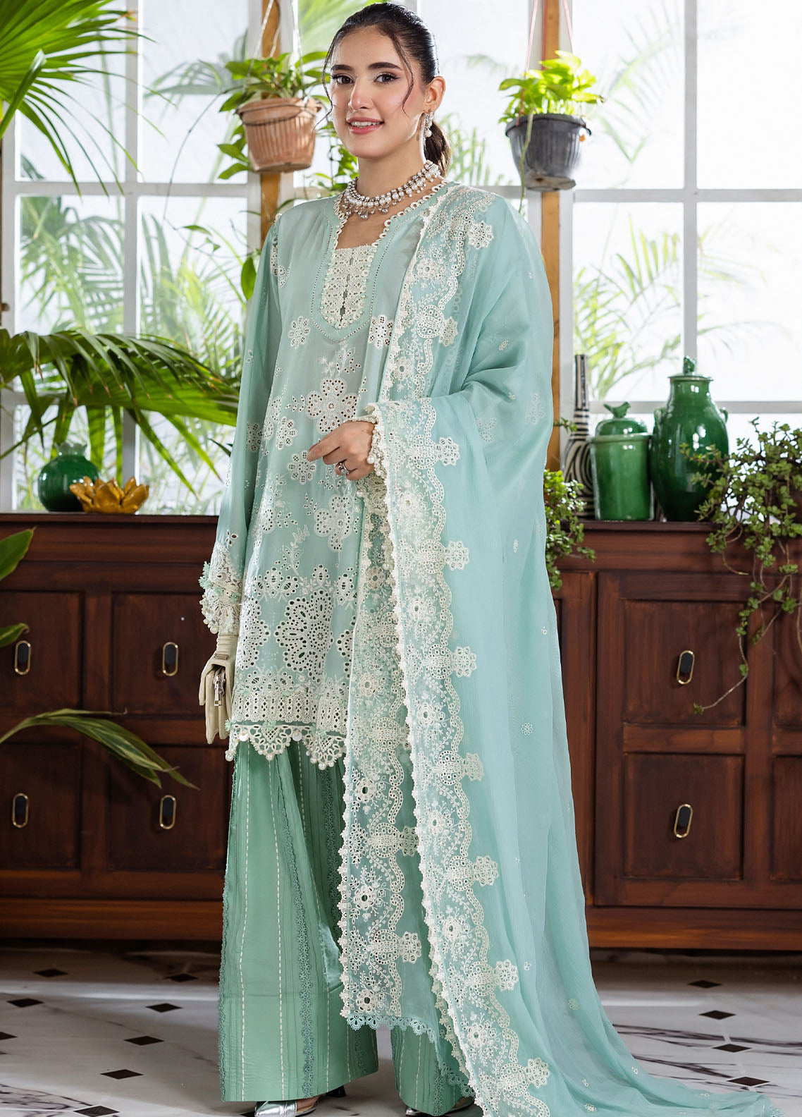 Elaf Chikankari Lawn Suits Unstitched 3 Piece EEC - 3A Parisian