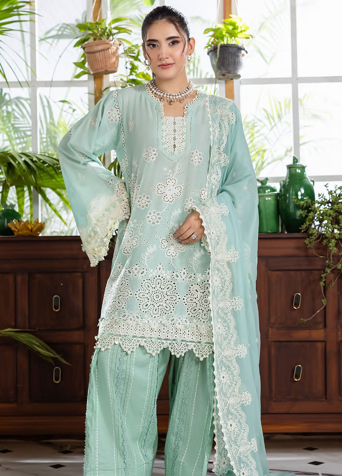 Elaf Chikankari Lawn Suits Unstitched 3 Piece EEC - 3A Parisian