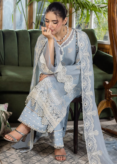 Elaf Chikankari Lawn Suits Unstitched 3 Piece EEC - 3B Parisian