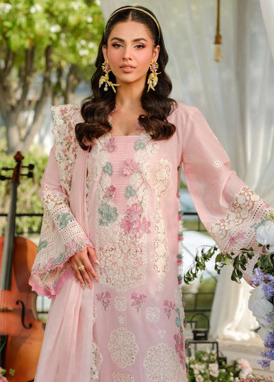 Elaf Embroidered Lawn Suits Unstitched 3 Piece EF25LV ELH-1B Sophia