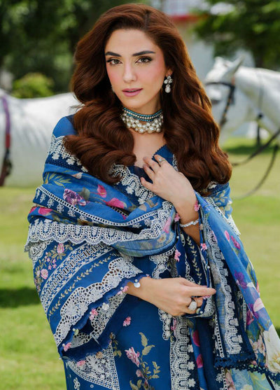 Elaf Embroidered Lawn Suits Unstitched 3 Piece EF25LV ELH-2A Ziva