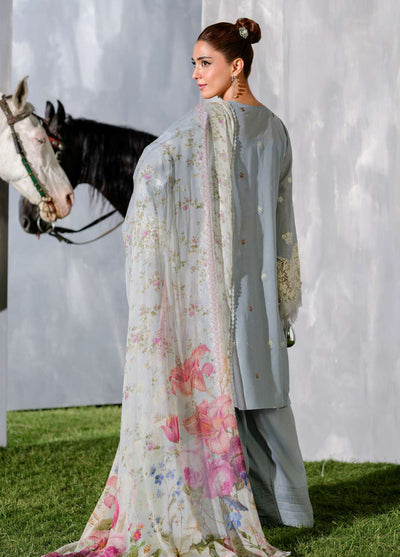 Elaf Embroidered Lawn Suits Unstitched 3 Piece EF25LV ELH-7B Issabel