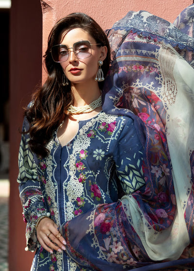 Signature by Elaf Unstitched Embroidered Lawn Collection 2025 ETS-04A