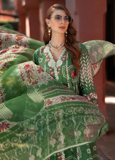 Signature by Elaf Unstitched Embroidered Lawn Collection 2025 ETS-04B