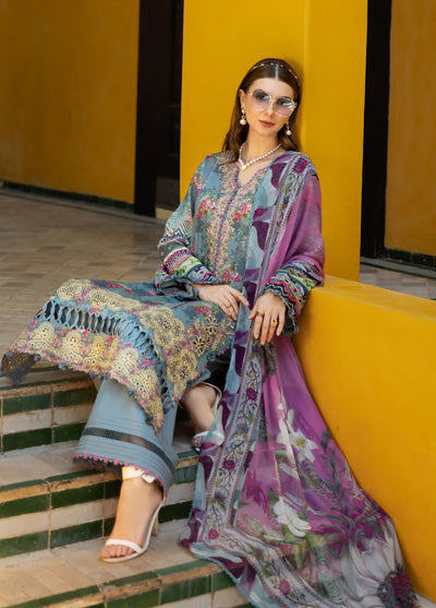 Signature by Elaf Unstitched Embroidered Lawn Collection 2025 ETS-07B