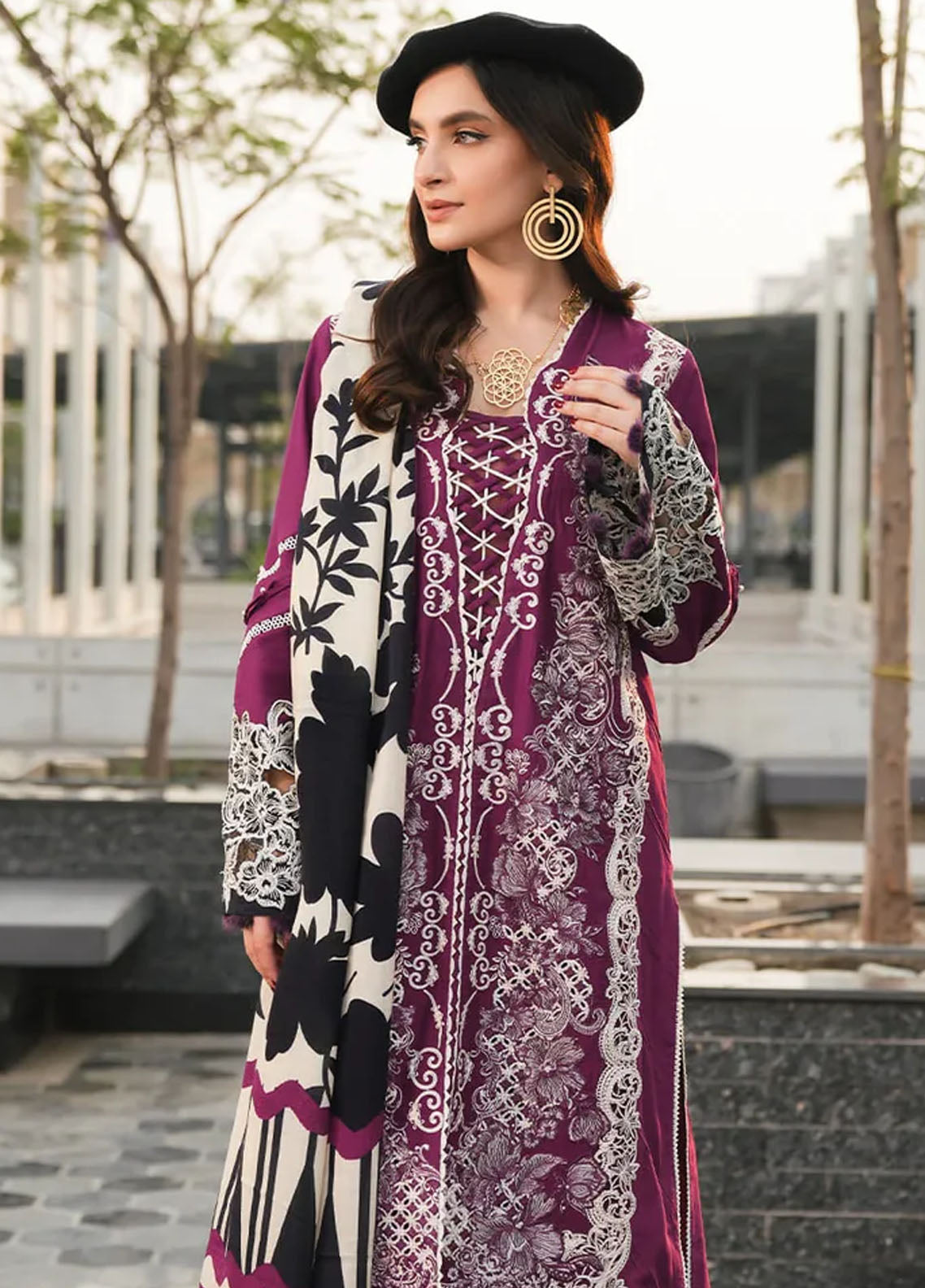 Elaf Embroidered Linen Suit Unstitched 3 Piece EPW-1A Infinite Love - Winter Collection