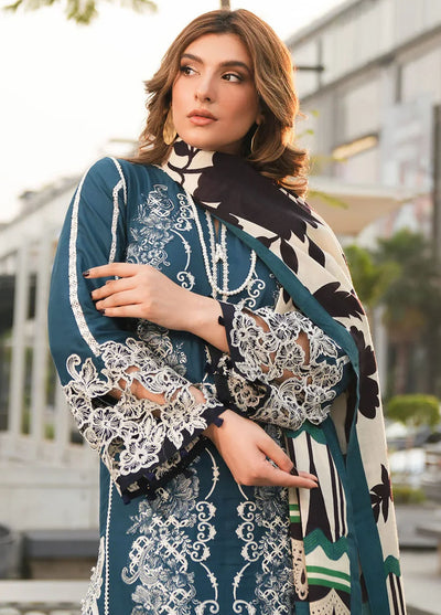 Elaf Embroidered Linen Suit Unstitched 3 Piece EPW-1B Heartfelt Whisper - Winter Collection