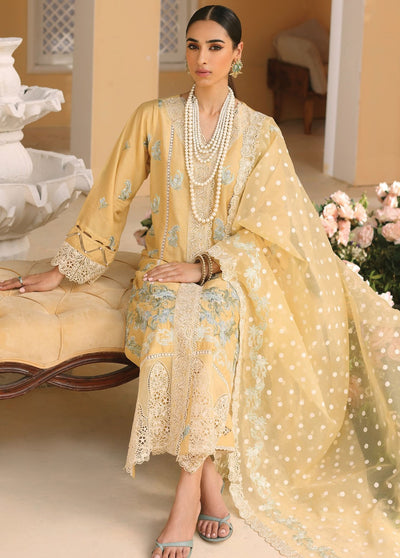 Elaf Pret Embroidered Lawn 3 Piece Suit EF23RW ELP-04B Honey