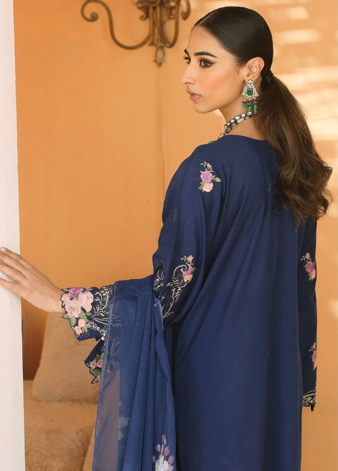 Elaf Pret Embroidered Lawn 3 Piece Suit EF23RW ELP-06B Lapis