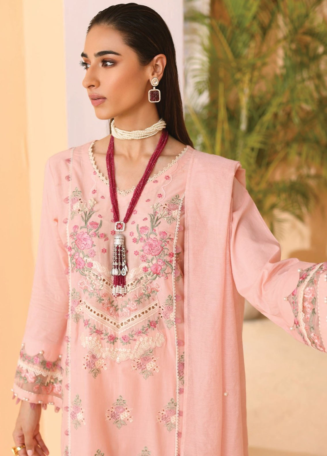 Elaf Pret Embroidered Lawn 3 Piece Suit EF23RW ELP-07A Cherish