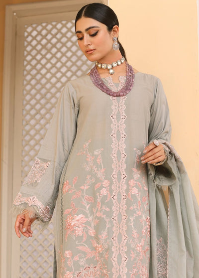 Elaf Pret Embroidered Lawn 3 Piece Suit EF23RW ELP-08B Misty