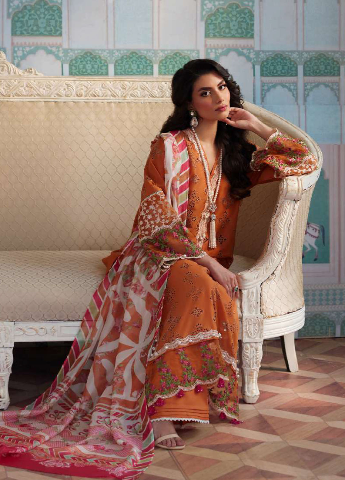 Elaf Unstitched Lawn Eid Edit 2024 D-09 Elnaz