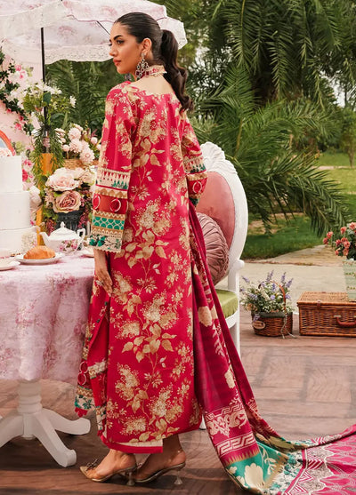 Prints By Elaf Printed Lawn Collection 2024 EEP-04A Flores de Amor