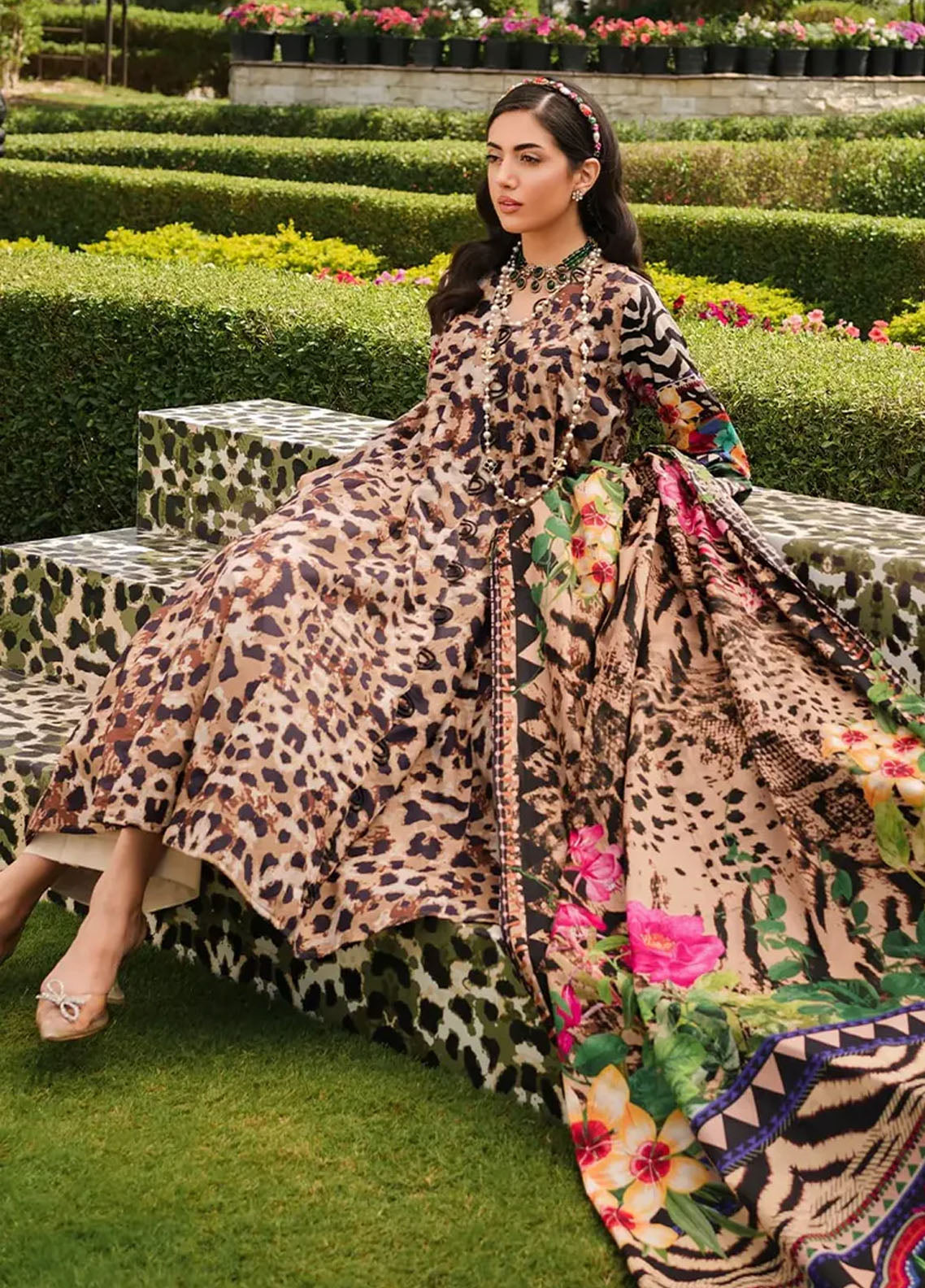 Prints By Elaf Printed Lawn Collection 2024 EEP-06A Menagerie