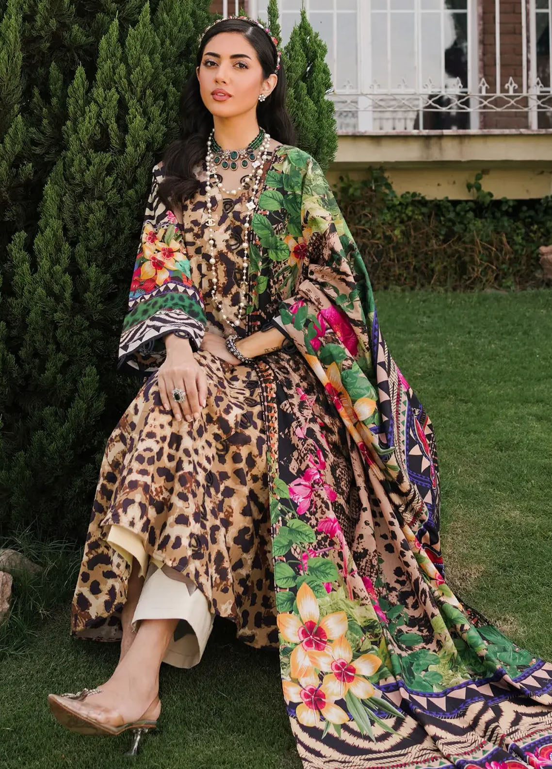 Prints By Elaf Printed Lawn Collection 2024 EEP-06A Menagerie