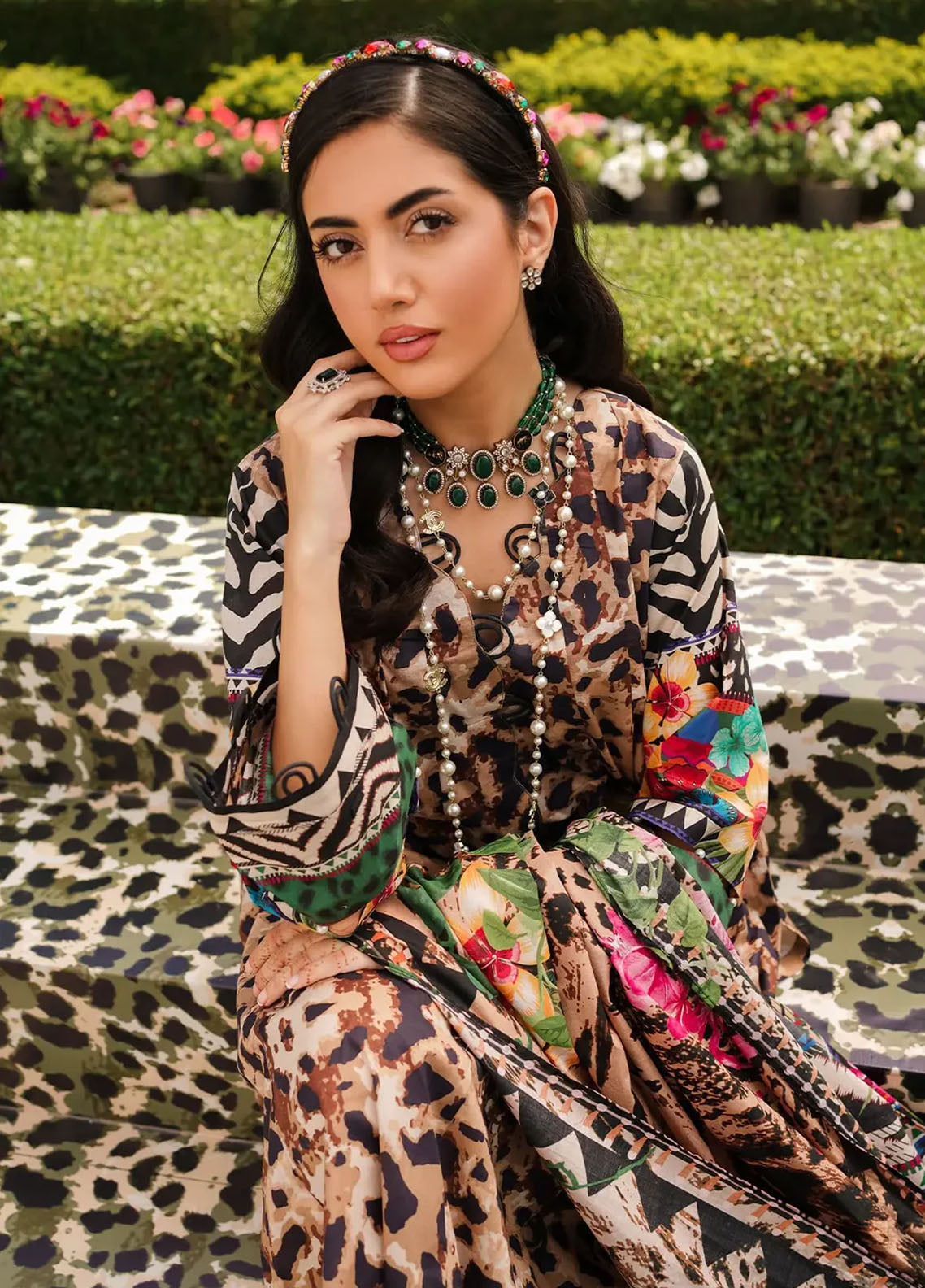 Prints By Elaf Printed Lawn Collection 2024 EEP-06A Menagerie