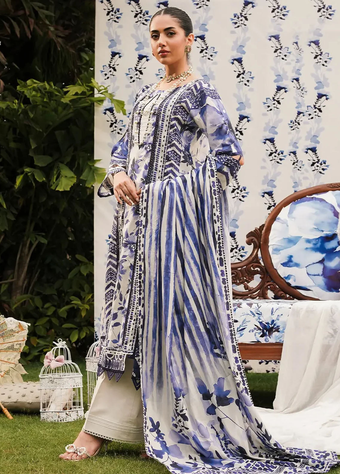 Prints By Elaf Printed Lawn Collection 2024 EEP-07A Shadow Sisters