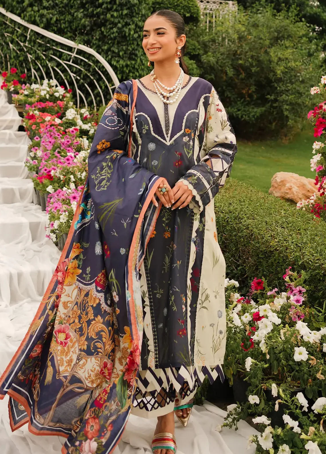 Prints By Elaf Printed Lawn Collection 2024 EEP-08B Breeze Together