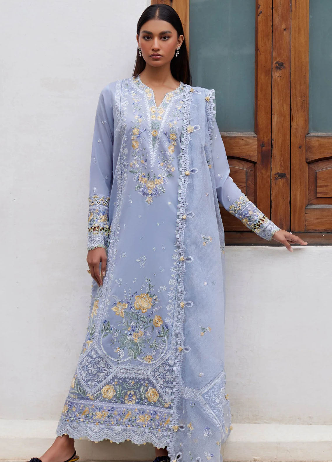 Elan Unstitched Lawn Collection 2024 D-01A Mina