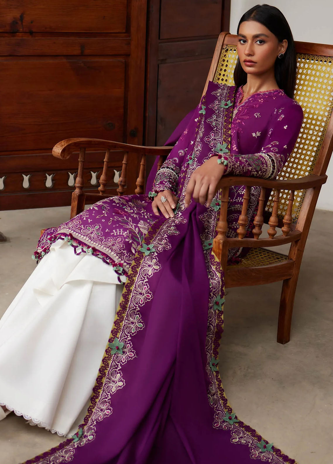 Elan Unstitched Lawn Collection 2024 D-03A Qistina