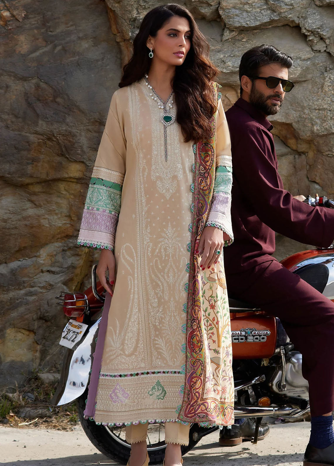 Elan Unstitched Lawn Collection 2024 D-07B Sherine