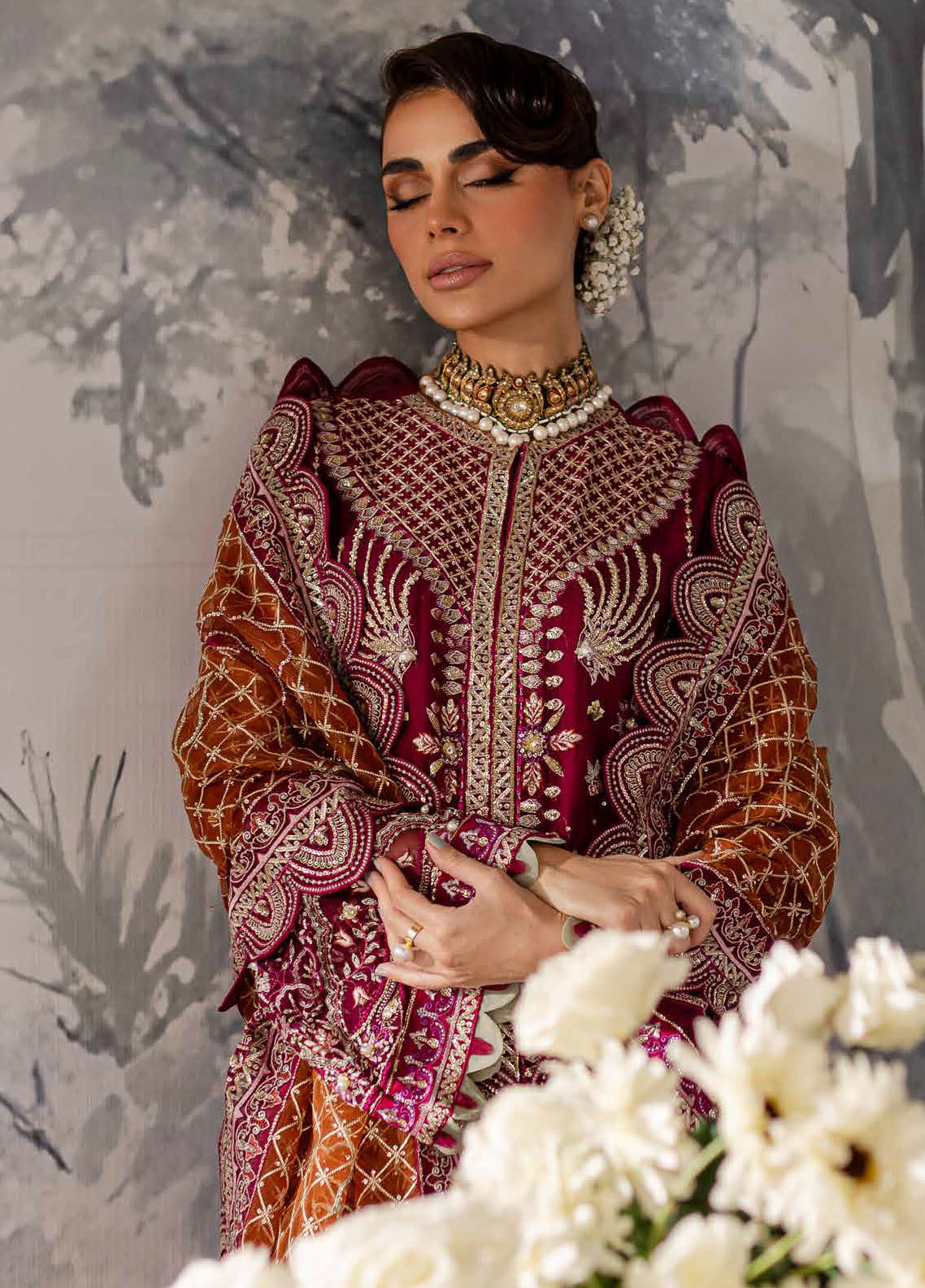 Elanora By Nureh Unstitched Chiffon Luxury Collection 2024 NEL-54