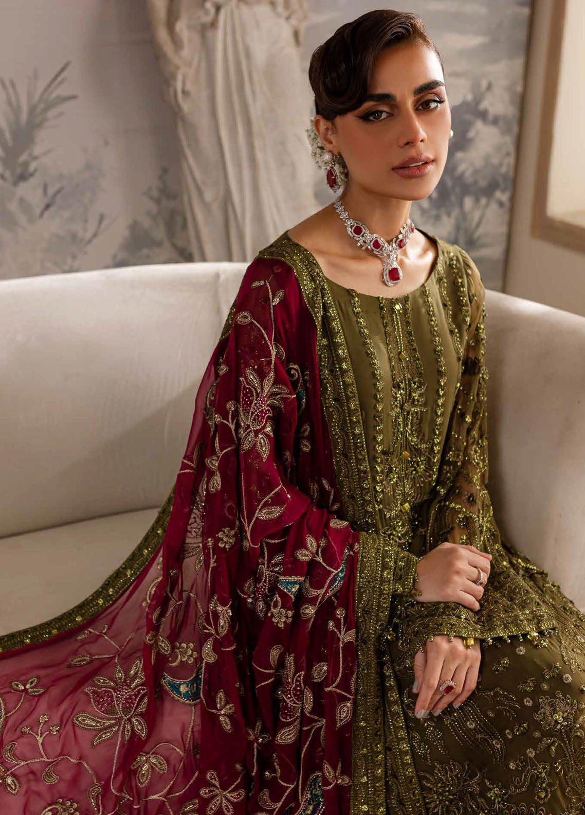 Elanora By Nureh Unstitched Chiffon Luxury Collection 2024 NEL-56