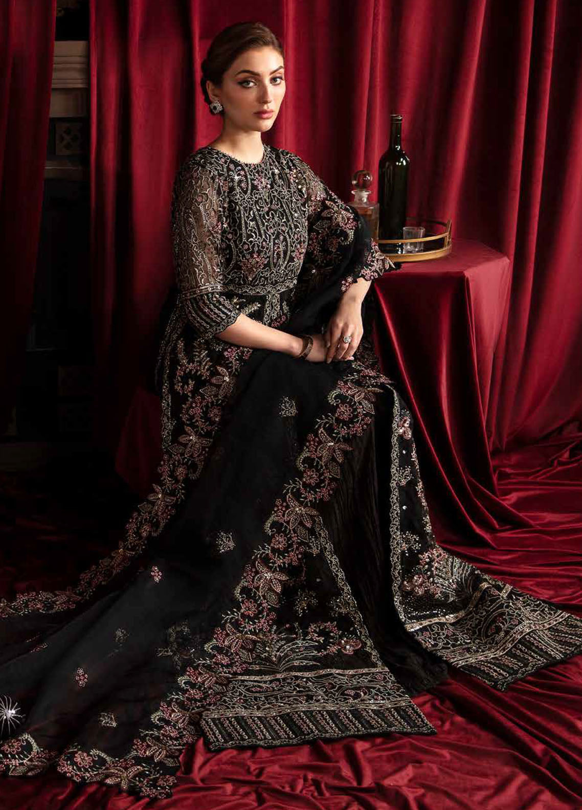 Elanora By Nureh Luxury Chiffon Collection 2023 NEL-42 Rose