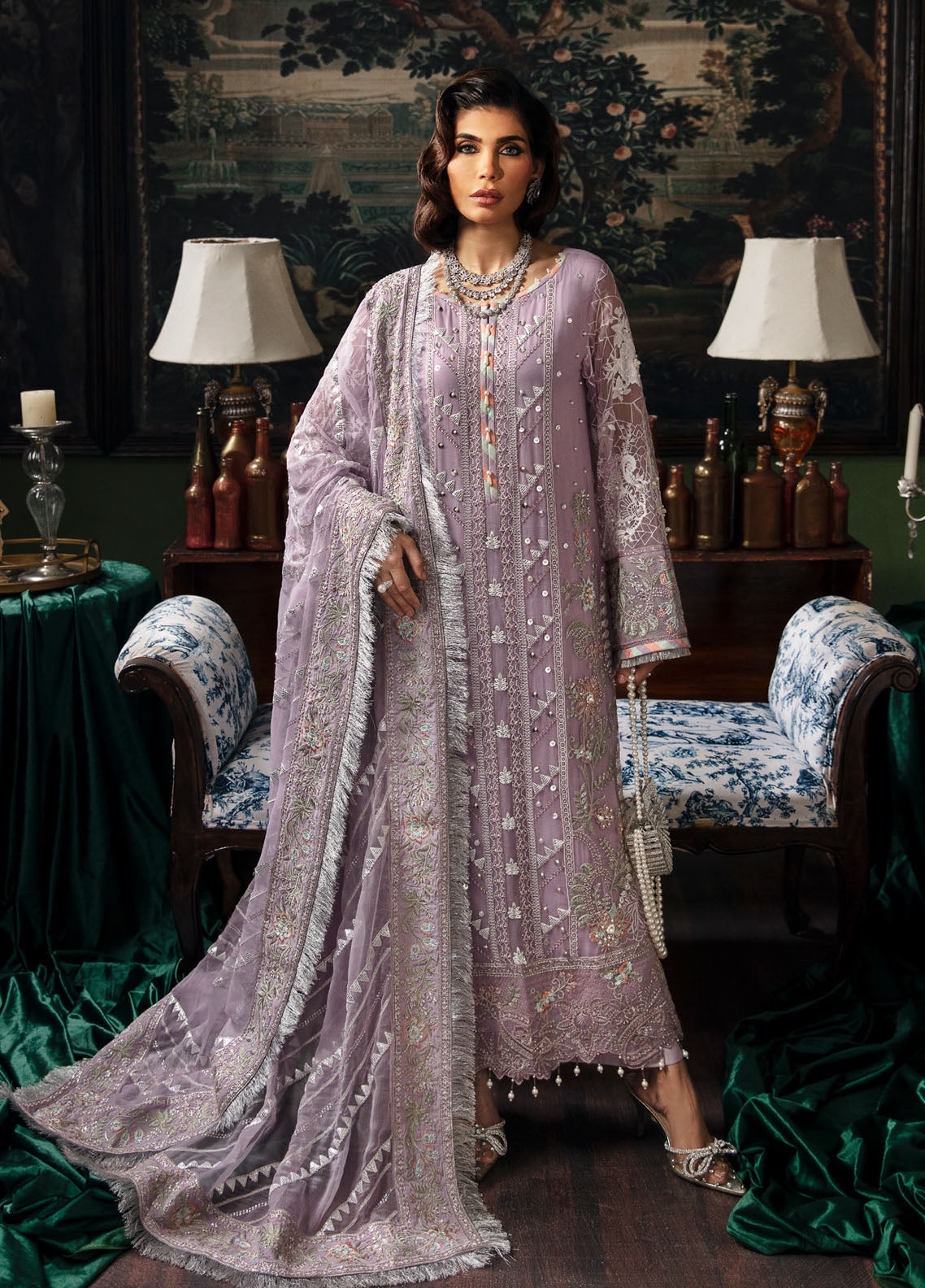 Elanora By Nureh Unstitched Luxury Chiffon Collection 2023 NEL-31