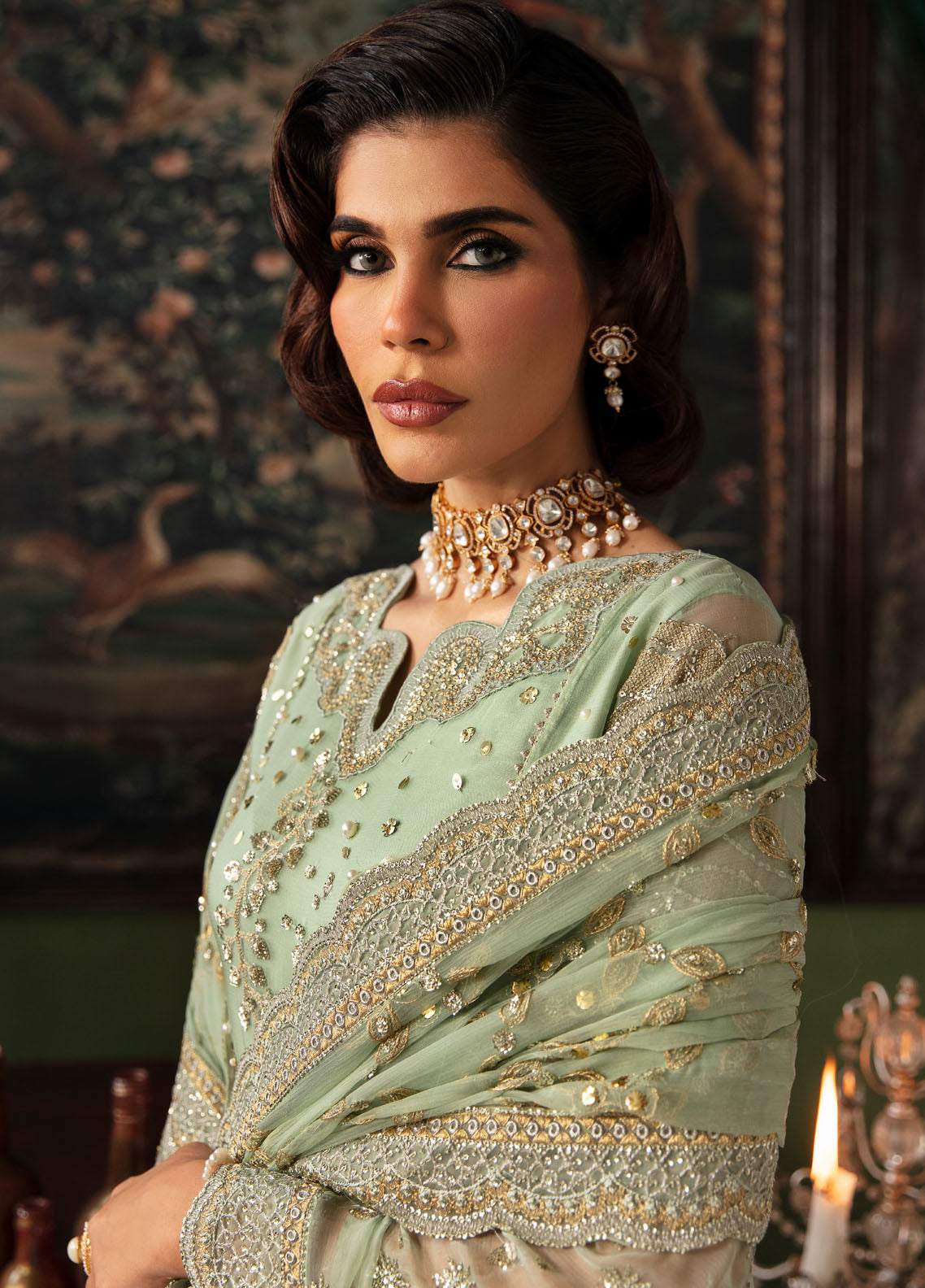 Elanora By Nureh Unstitched Luxury Chiffon Collection 2023 NEL-32