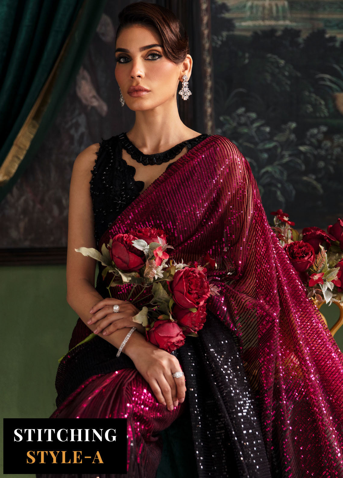 Elanora By Nureh Unstitched Luxury Chiffon Collection 2023 NEL-35