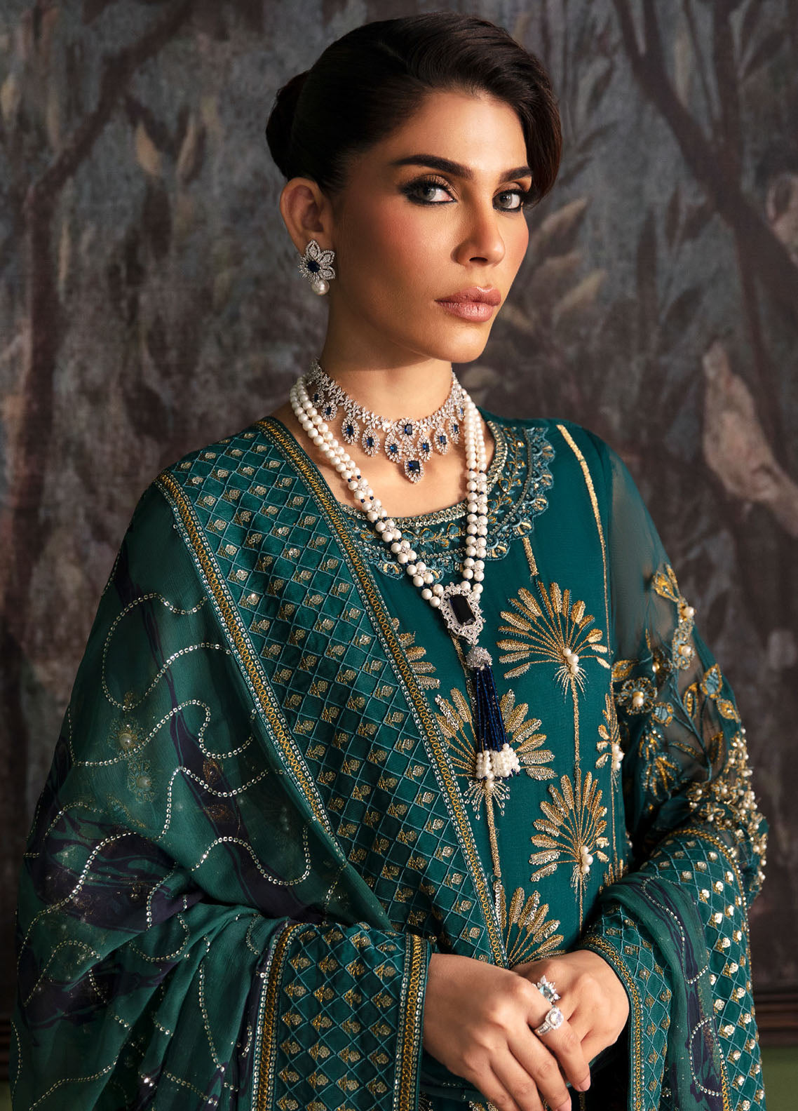 Elanora By Nureh Unstitched Luxury Chiffon Collection 2023 NEL-36