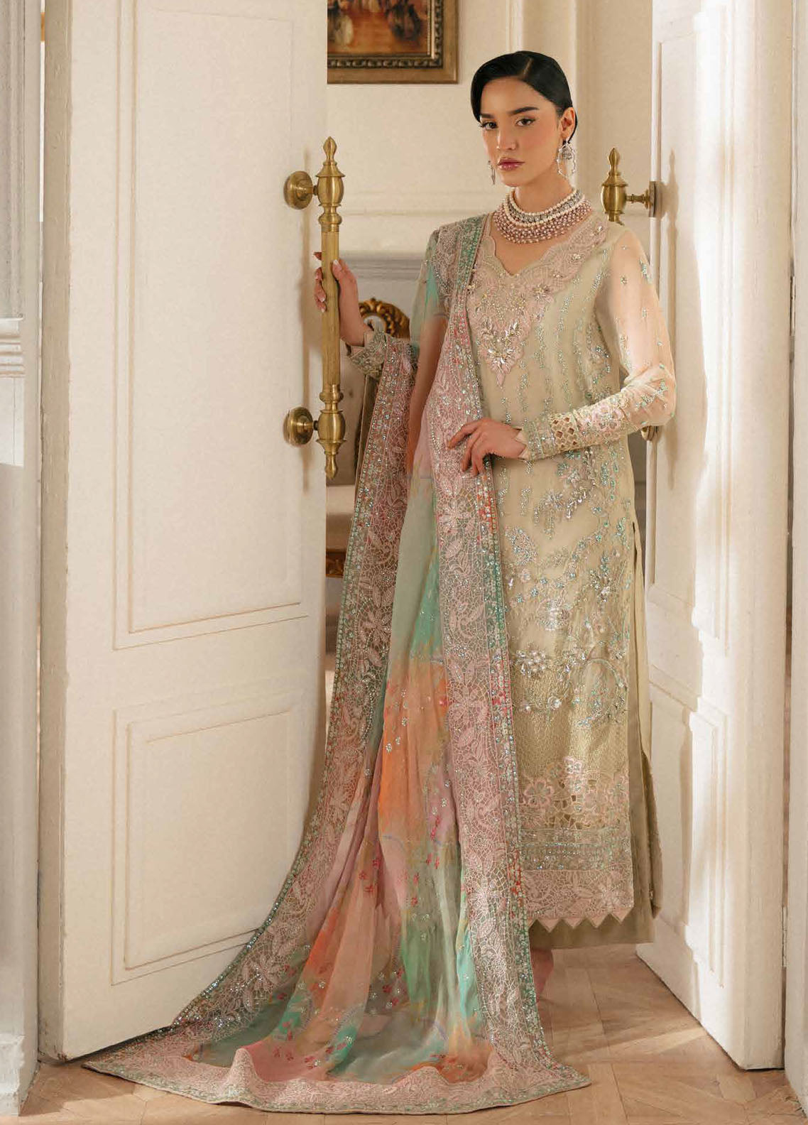 Elanora by Nureh Luxury Unstitched Chiffon Collection 2024 NEL-63