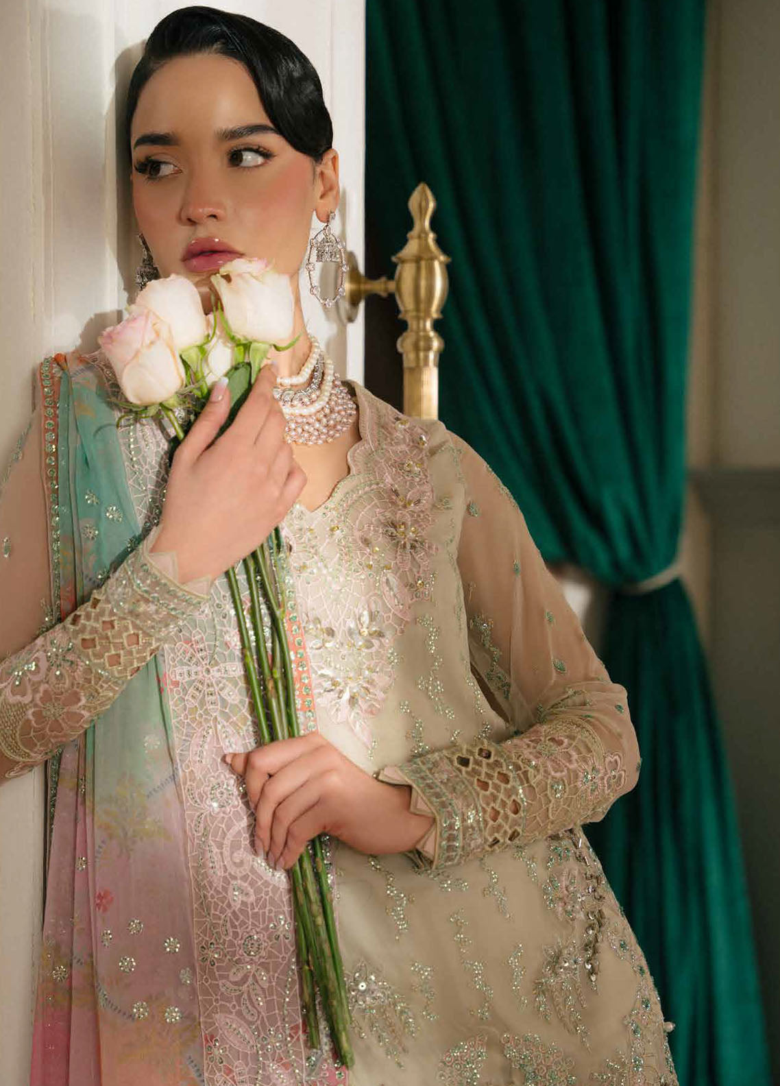 Elanora by Nureh Luxury Unstitched Chiffon Collection 2024 NEL-63