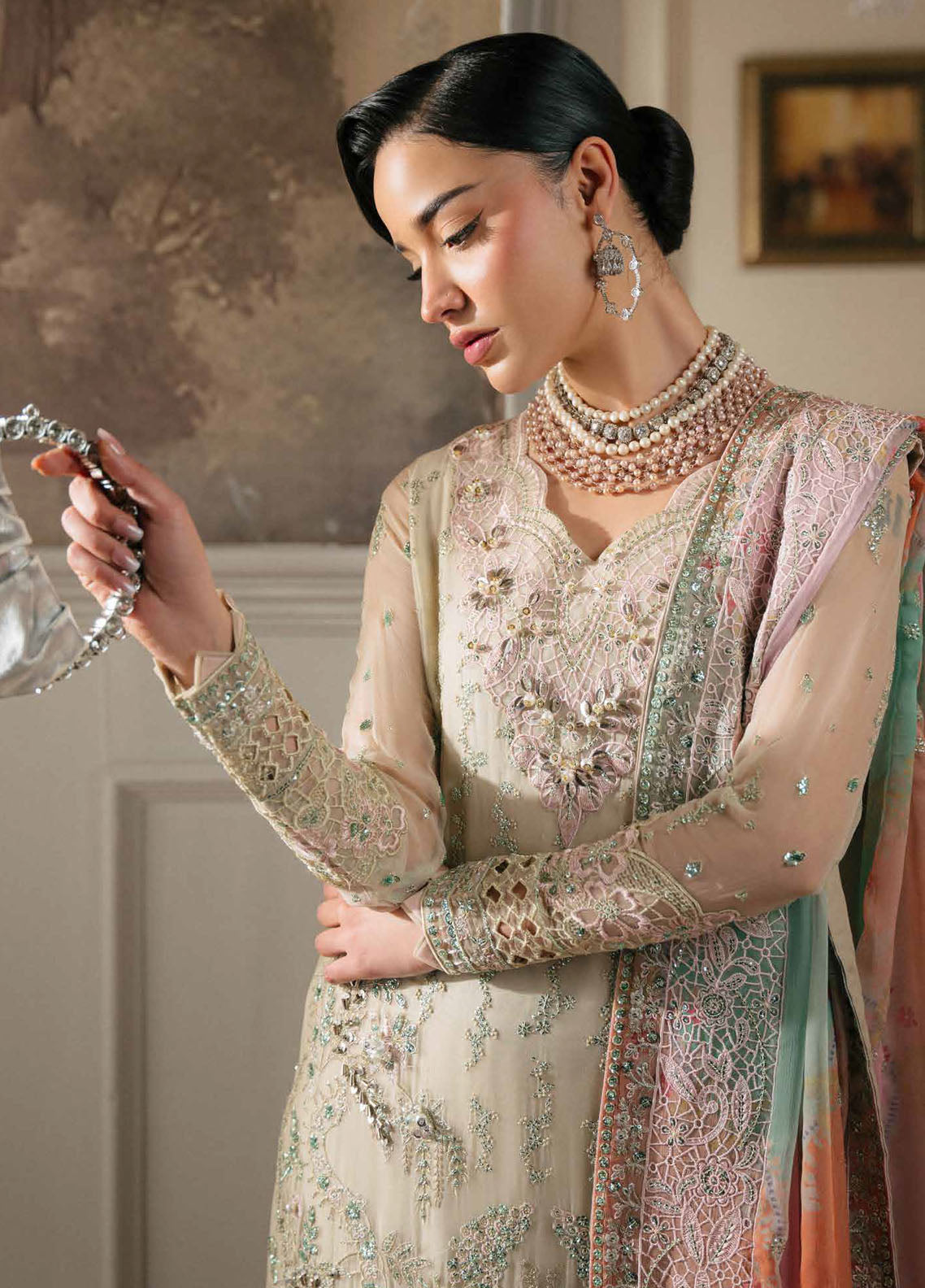 Elanora by Nureh Luxury Unstitched Chiffon Collection 2024 NEL-63