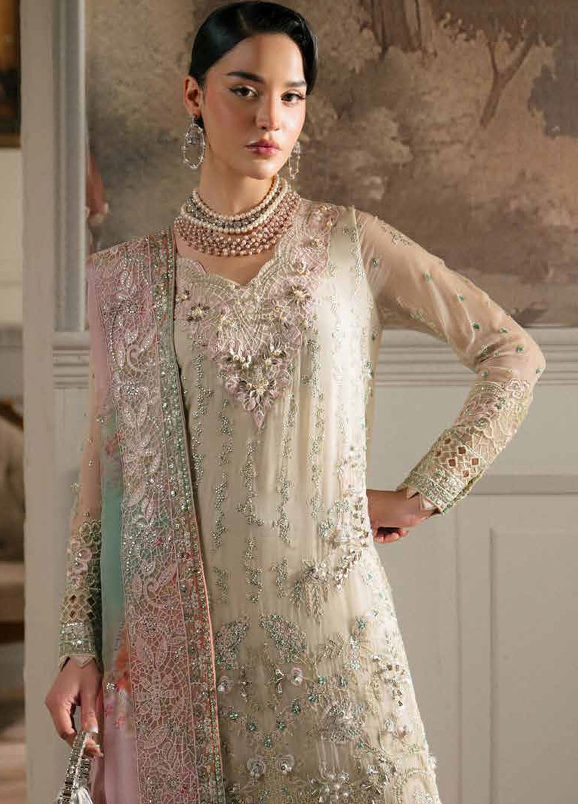 Elanora by Nureh Luxury Unstitched Chiffon Collection 2024 NEL-63