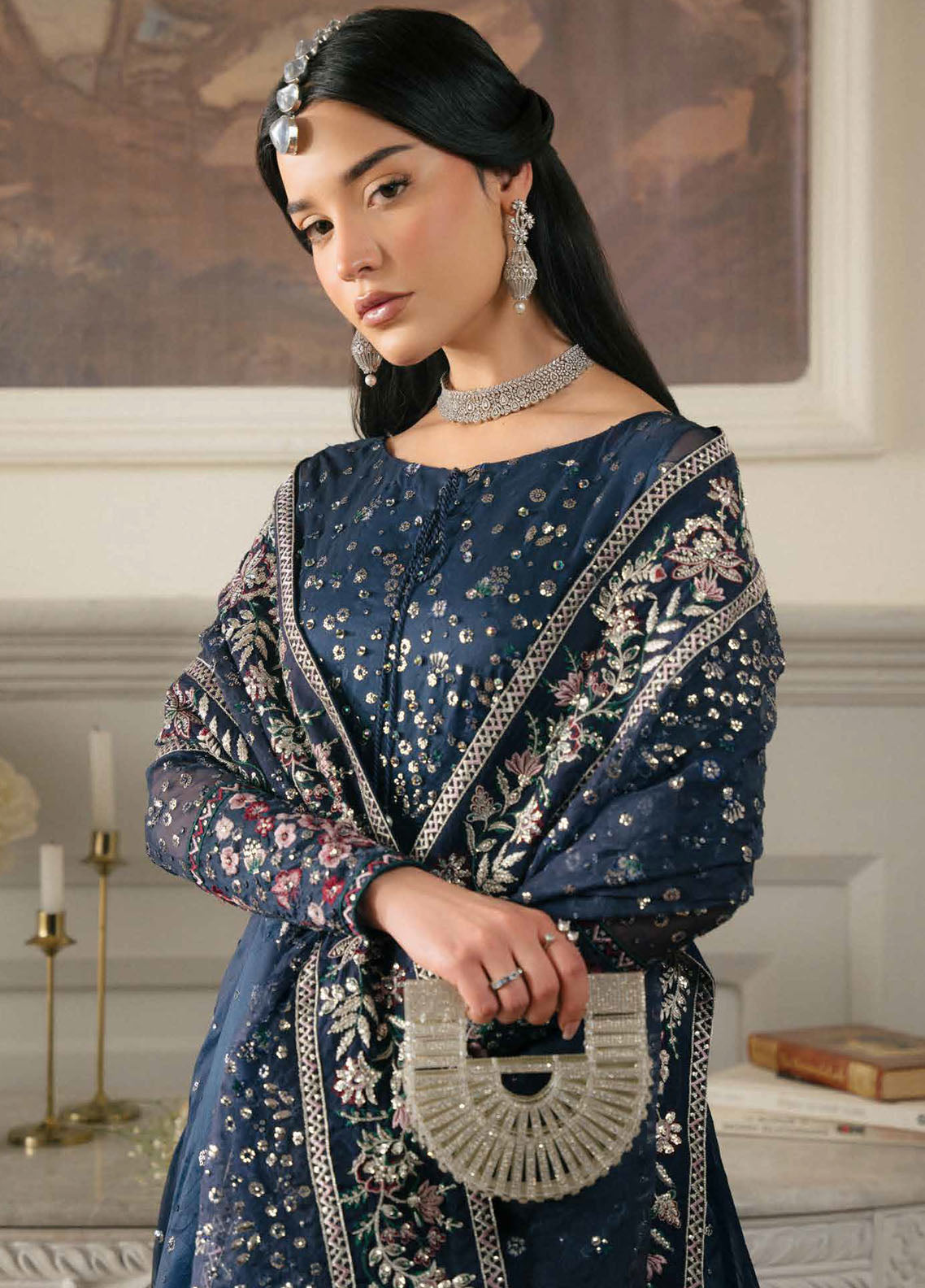 Elanora by Nureh Luxury Unstitched Chiffon Collection 2024 NEL-60