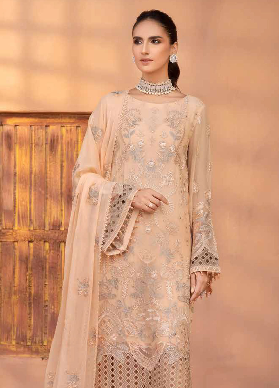 Elnaz By Flossie Unstitched Chiffon Collection 2023 Vol-1 E-103 Belluni