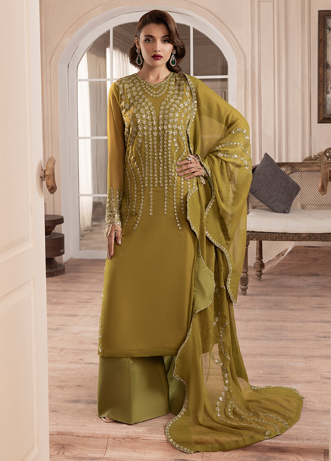 Elyssa by Sahane Unstitched Festive Chiffon Collection 2025 CT-19001 Eve