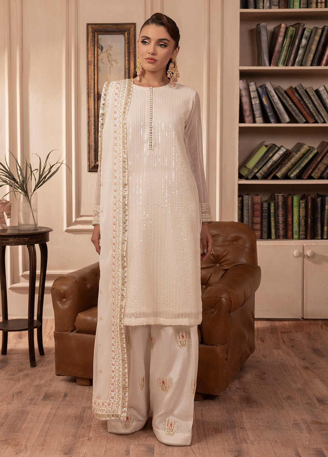 Elyssa by Sahane Unstitched Festive Chiffon Collection 2025 CT-19005 Perle