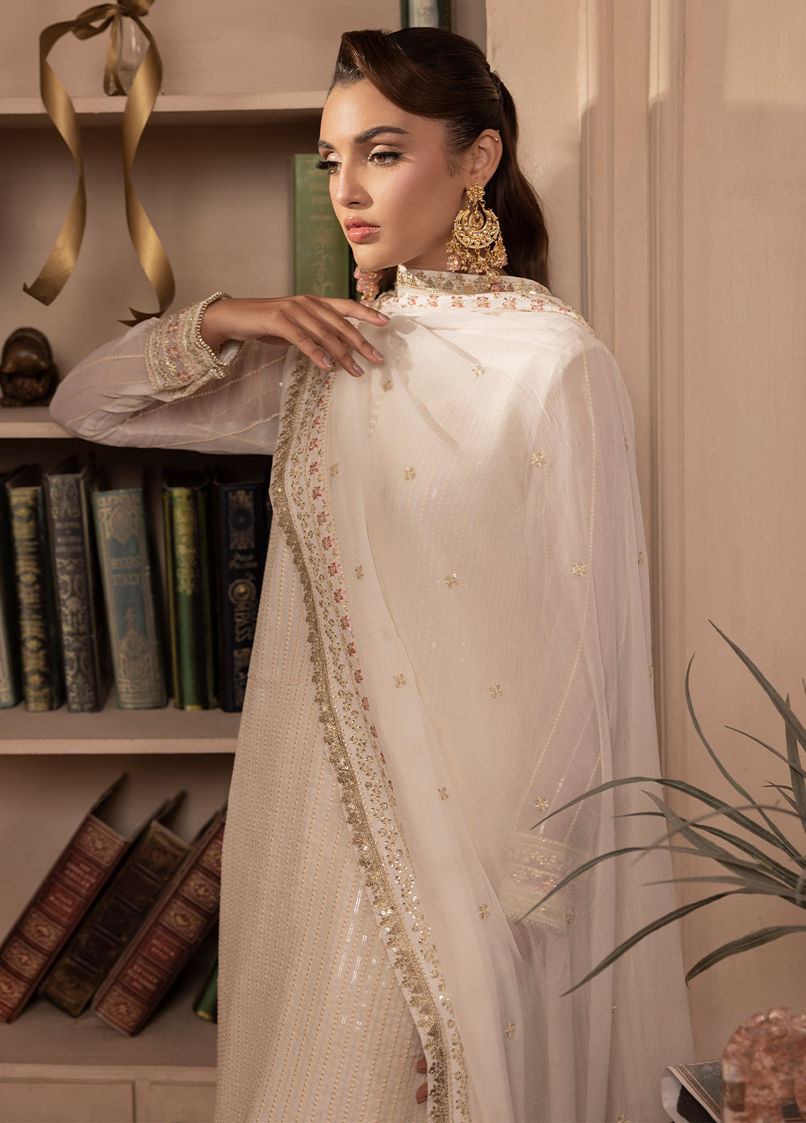 Elyssa by Sahane Unstitched Festive Chiffon Collection 2025 CT-19005 Perle