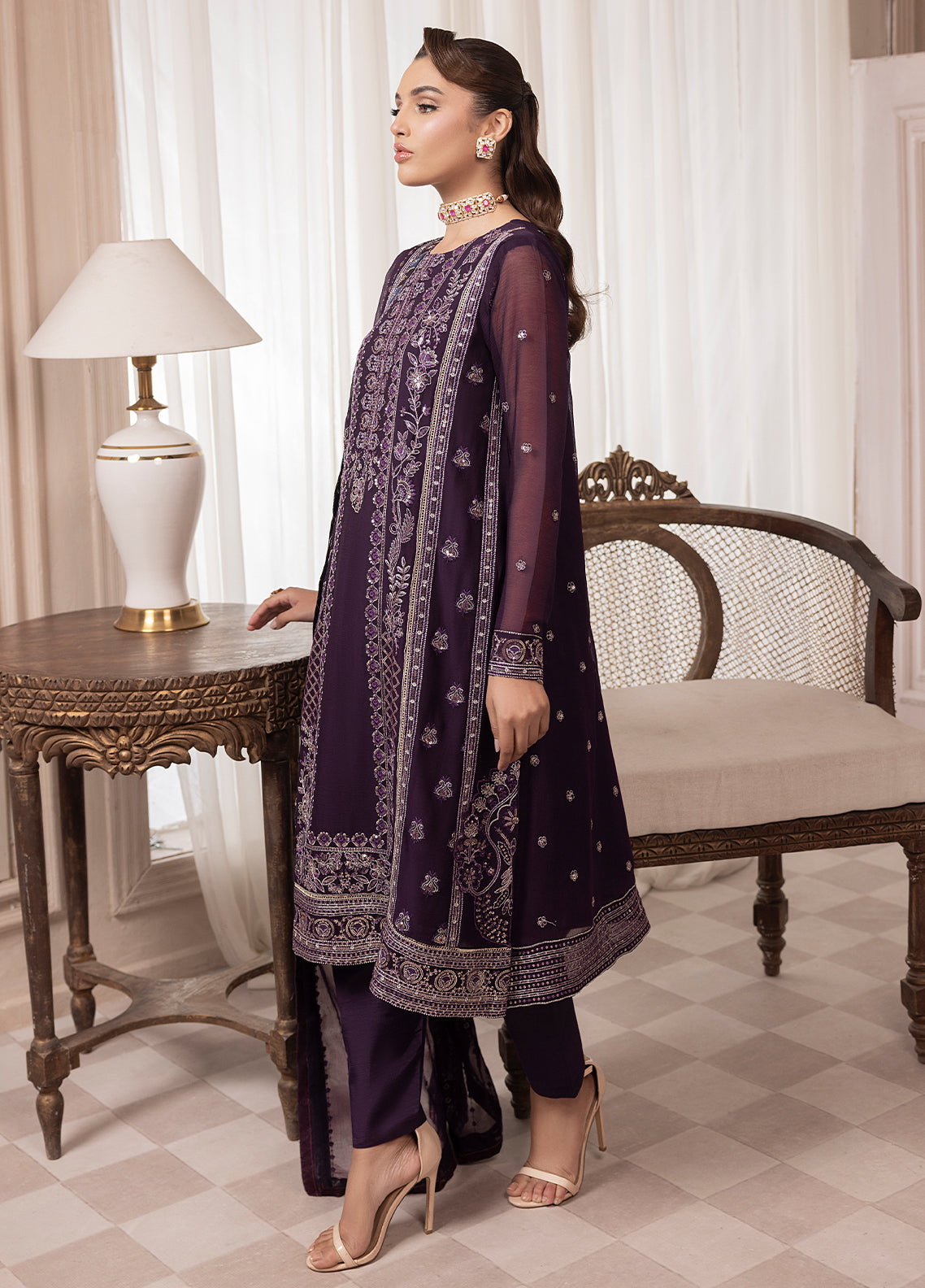 Elyssa by Sahane Unstitched Festive Chiffon Collection 2025 CT-19006 Mure