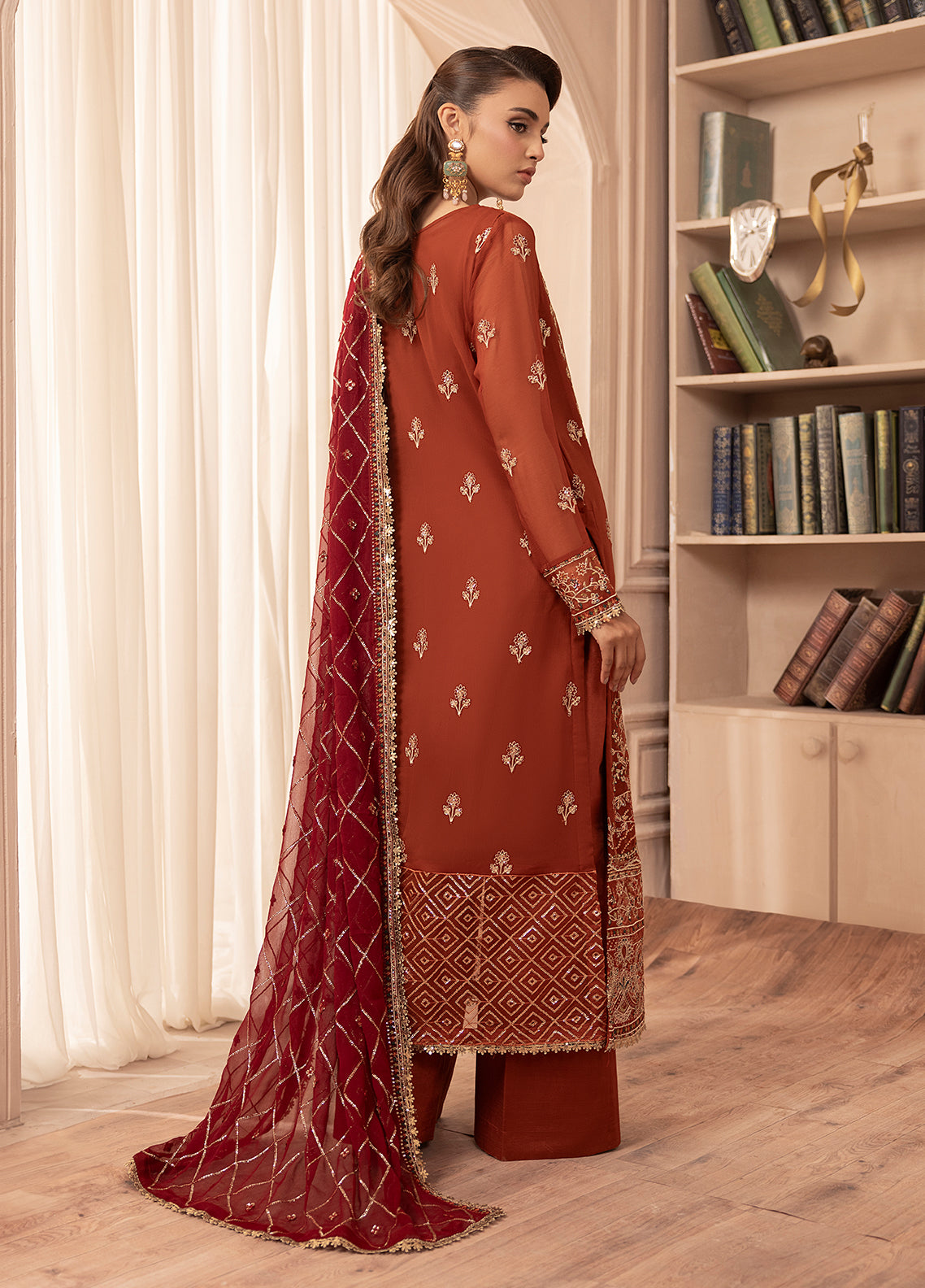 Elyssa by Sahane Unstitched Festive Chiffon Collection 2025 CT-19007 Dune