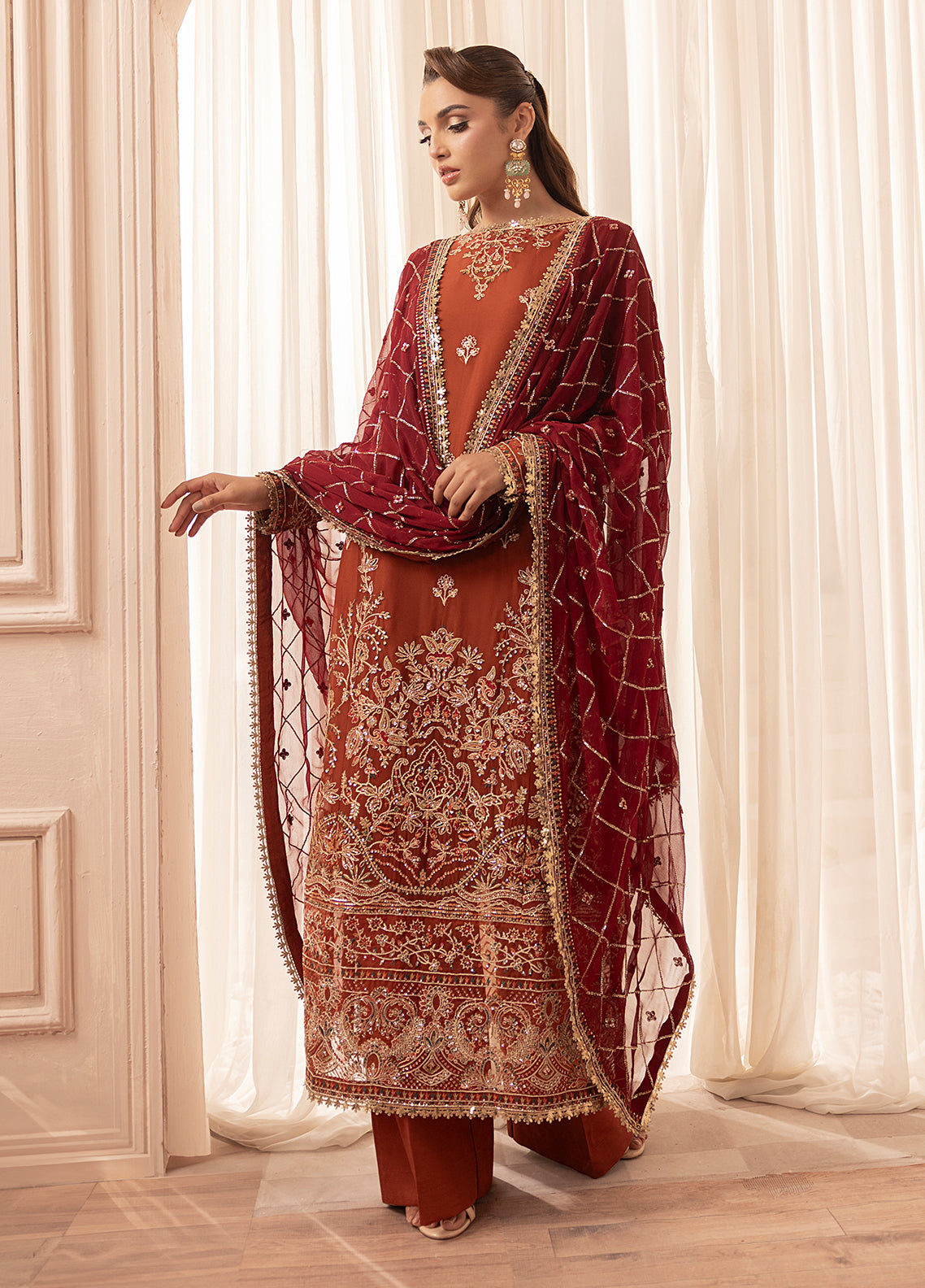 Elyssa by Sahane Unstitched Festive Chiffon Collection 2025 CT-19007 Dune