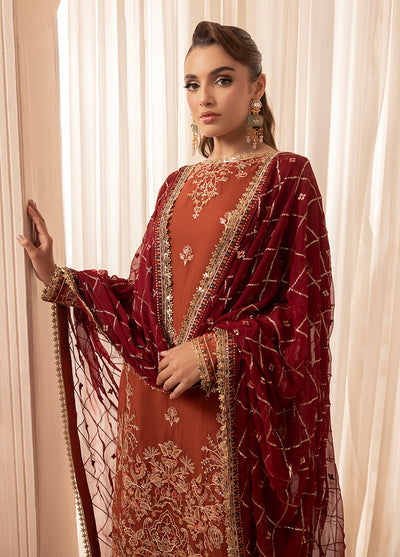 Elyssa by Sahane Unstitched Festive Chiffon Collection 2025 CT-19007 Dune