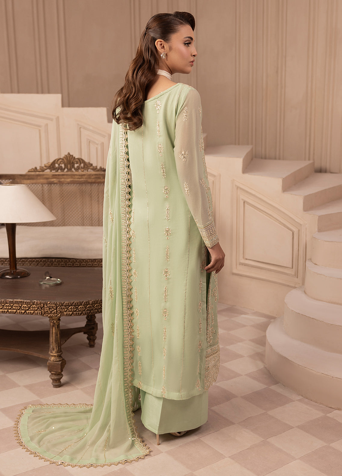 Elyssa by Sahane Unstitched Festive Chiffon Collection 2025 CT-19008 Cedra